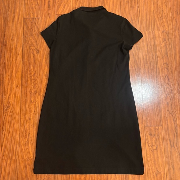 Lacoste Black Pique Polo Dress Signature Croc Logo Womens 44/Large - Picture 6 of 6